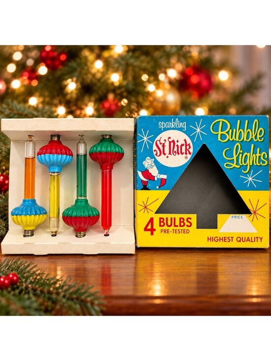 St. Nick Other - Bubble Lights St. Nick NOMA Set Of 4 Christmas Bulbs In Original Box Working